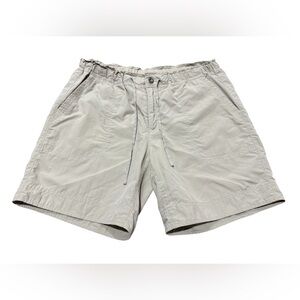 Patagonia Paperbag Waist Hiking Shorts Elastic Tie Waist Women’s Size 8 Tan